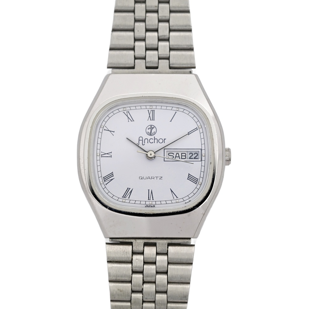 Anchor Quartz Roman Dial Japanese Watch 1990's White Dial